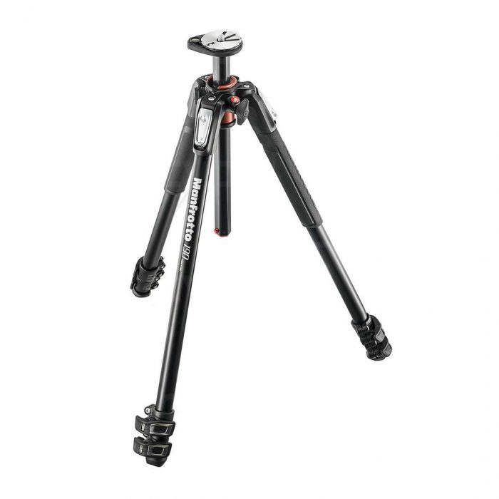 Manfrotto 190 aluminium 3-section tripod with 3-way head