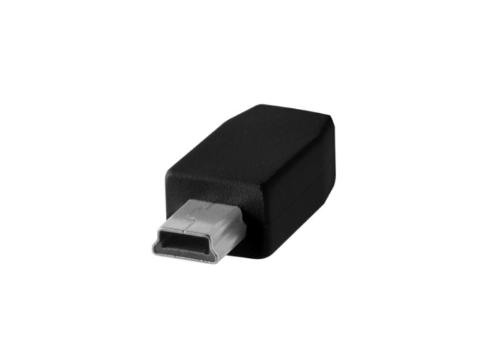 CUC2415 BLK TetherPro USB C to 2.0 Mini B 5 Pin 15 BLK 5 pin tip