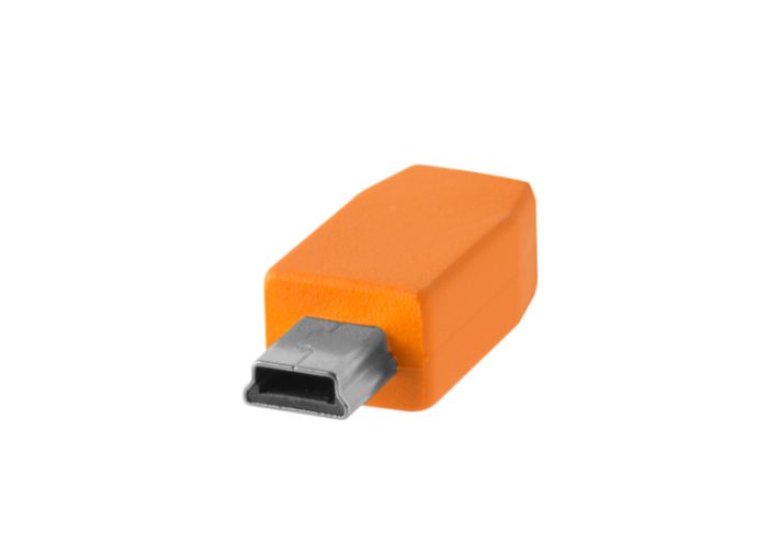 CUC2415 ORG TetherPro USB C to 2.0 Mini B 5 Pin 15 ORG 5 pin tip