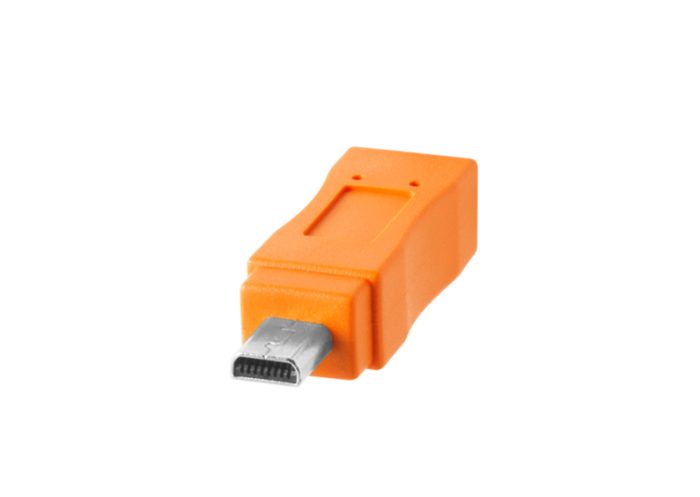 CUC2615 ORG TetherPro USB C to 2.0 Mini B 8 Pin 15 ORG 8 pin tip