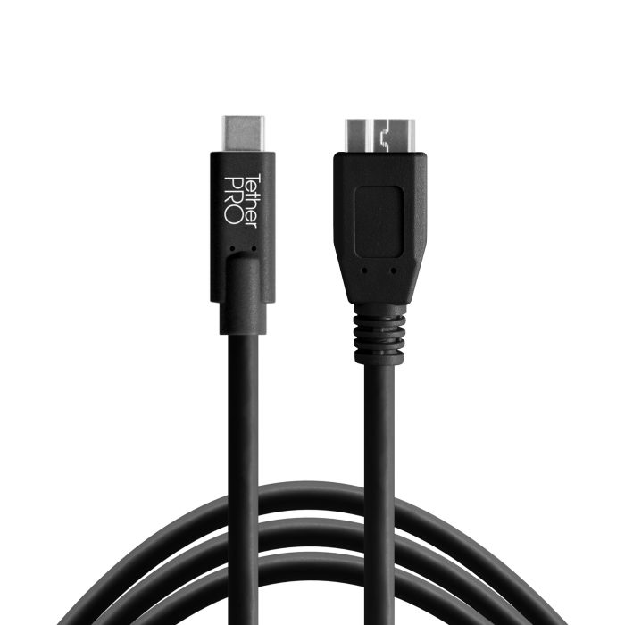 Tethertools cuc3315-blk tetherpro usb-c to 3.0 micro-b, 15′ (4.6m) black cable