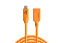 Tethertools cuca415-org tetherpro usb-c to usb female adapter (extender), 15′ (4.6m) orange cable