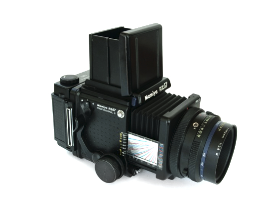 Pre-owned mamiya rz pro ii with 110mm f2.8 lens, waist level finder and 120 roll film holder